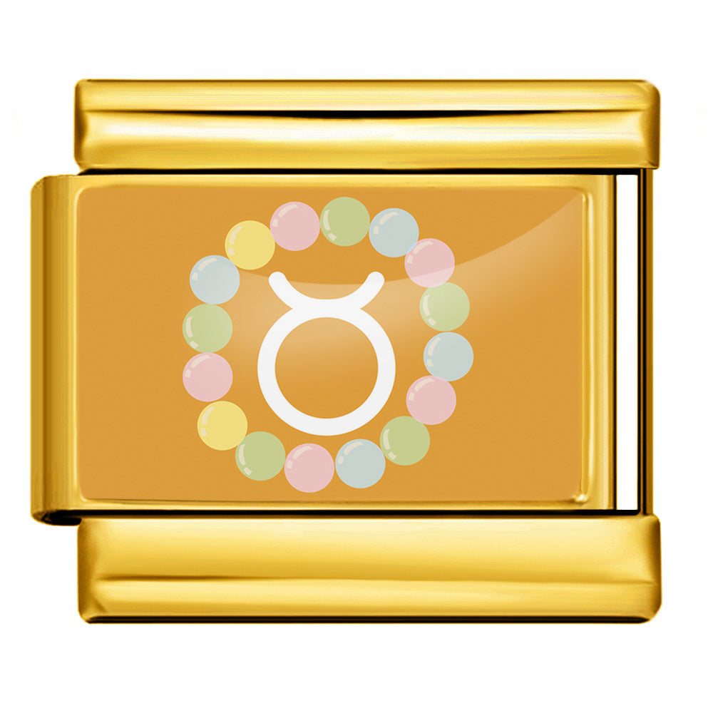 Wholesale Italian Charm Bracelet 9mm DIY 12 Contion Series  Creative Stainless Steel Composable Bracelet