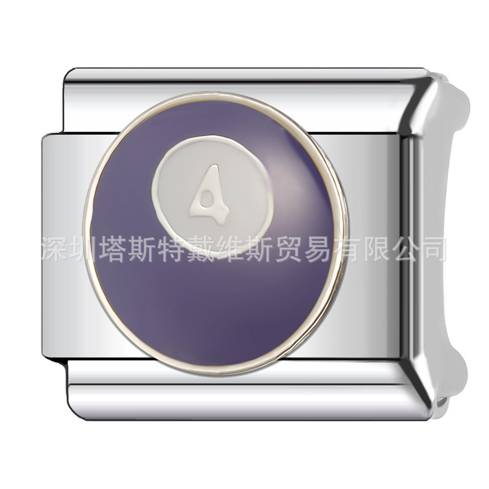 Wholesale 9mm Italian Charm Starter Bracelets DIY square Single Section Creative Stainless Steel Composable Bracelet