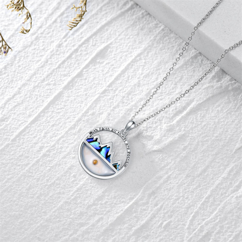 Wholesale Round Hill Letters Stainless Steel Necklace