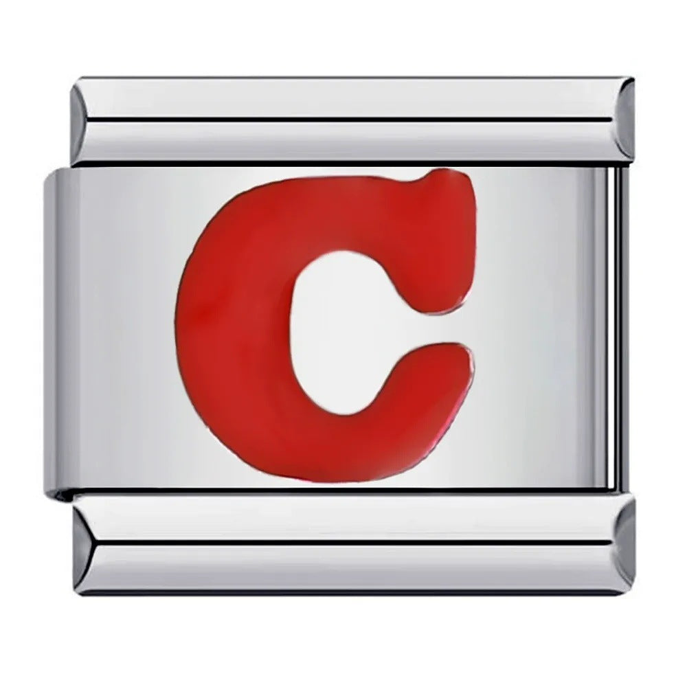 Wholesale   Italian Charm Bracelet 9mm DIY Splicing letter  Creative Stainless Steel Composable Bracelet