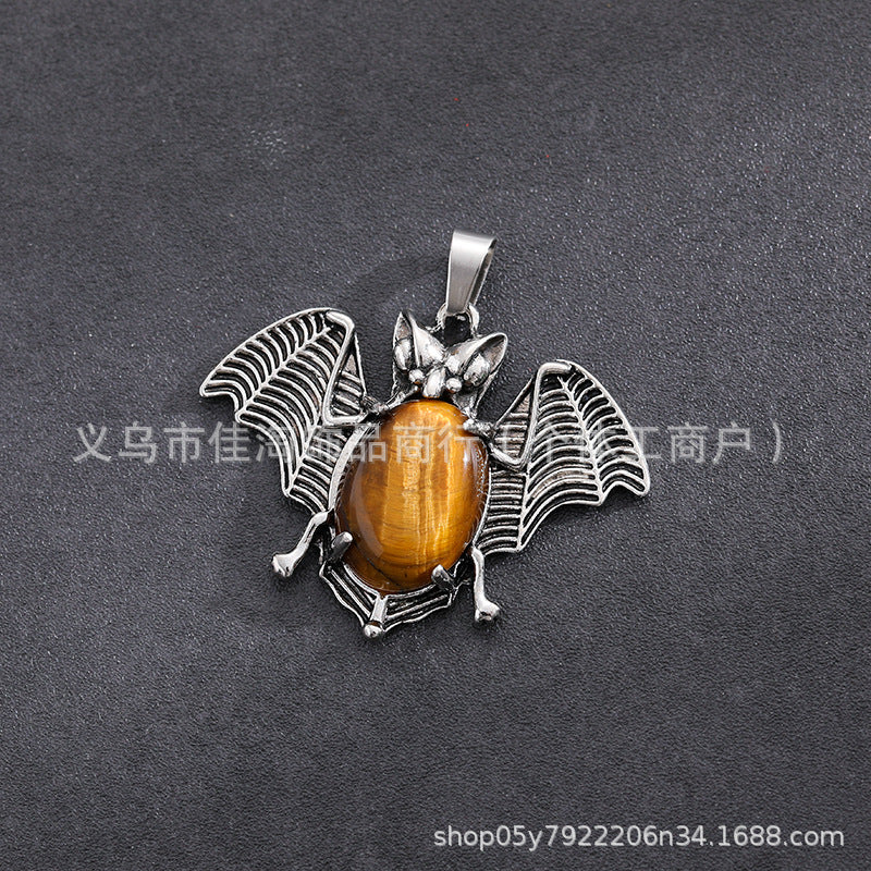 Wholesale  Necklace Natural Stone Pendant Amethyst Pink Crystal Pendant