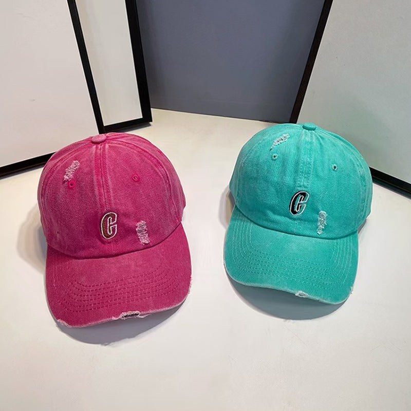 Wholesale Letter Baseball Cap Washed Dopamine Cap Hat ACC-HT-RunXie003