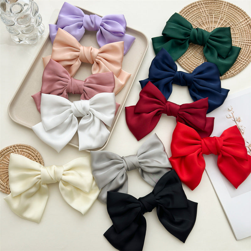 Wholesale Art Bow Hair Clip Satin Hair Accessories Hair Scrunchies ACC-HS-SanTai005