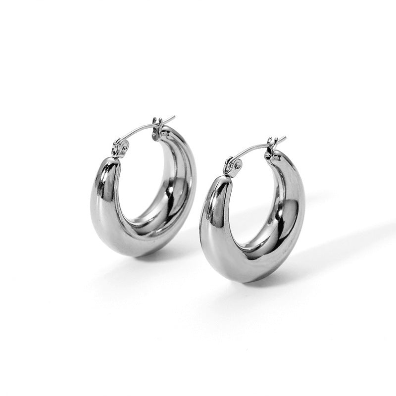 Wholesale  stainless steel  luxury style 18k gold earrings