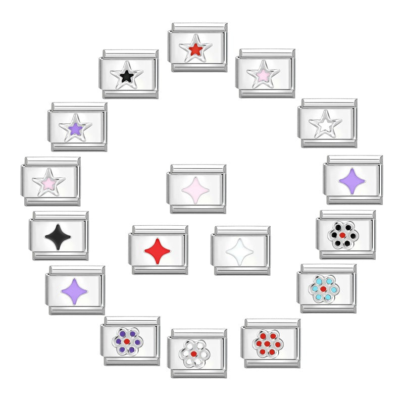 Wholesale Italian Charm Bracelet 9mm DIY Splicing Cute Cartoon Titanium Steel Composable Bracelet