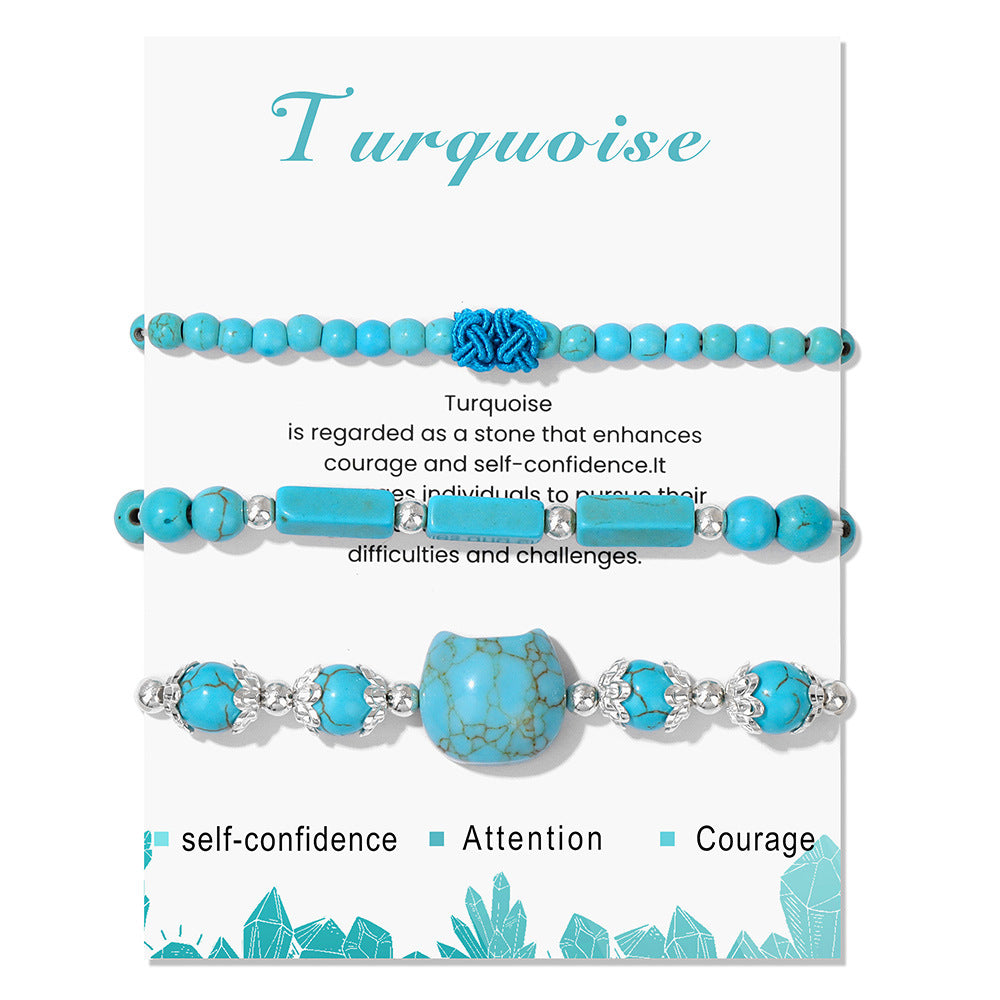 Wholesale Natural Stone Crystal Bracelet Set ACC-BT-YinYi010