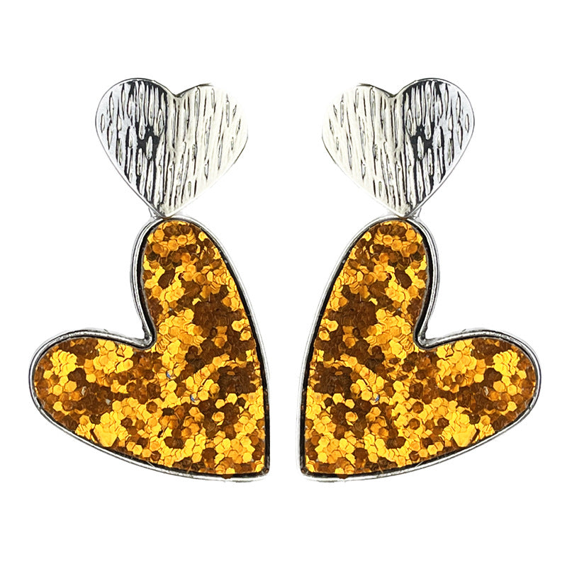 Wholesale 2 Pairs/pack Valentine's Day Double Heart Symmetrical Earrings ACC-ES-HY204