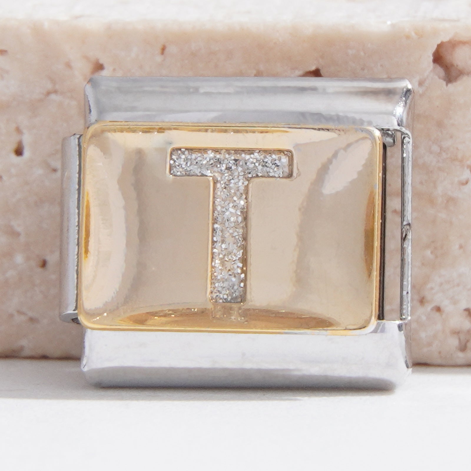 Wholesale Italian Charm Bracelet 9mm DIY rhinestone letter  Creative Stainless Steel Composable Bracelet