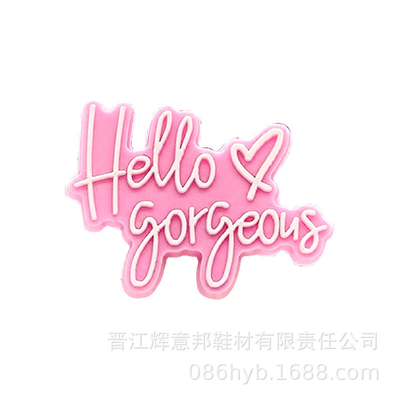 Wholesale Random 100pcs Love Garden PVC Soft Rubber Shoe Buckle Decoration ACC-SC-YiBang002