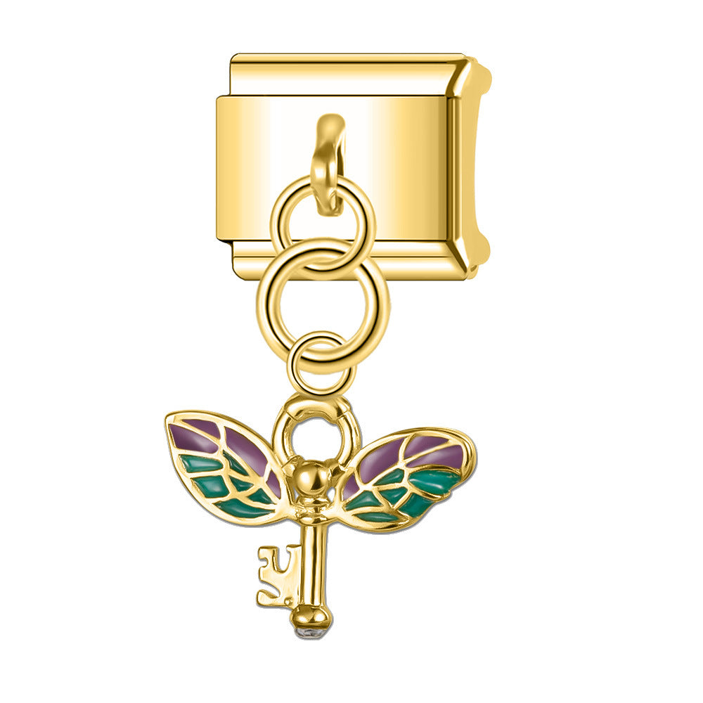 Wholesale  Italian Charm Bracelet 9mm DIY  9mm Seven-Star  Creative Stainless Steel Composable Bracelet