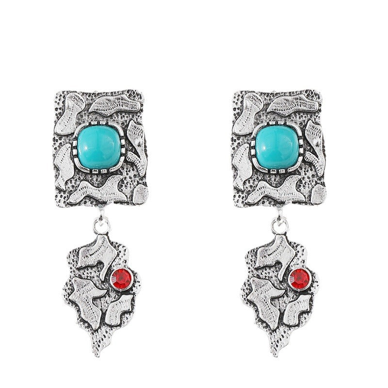Wholesale  turquoise earrings earrings creative irregular earrings