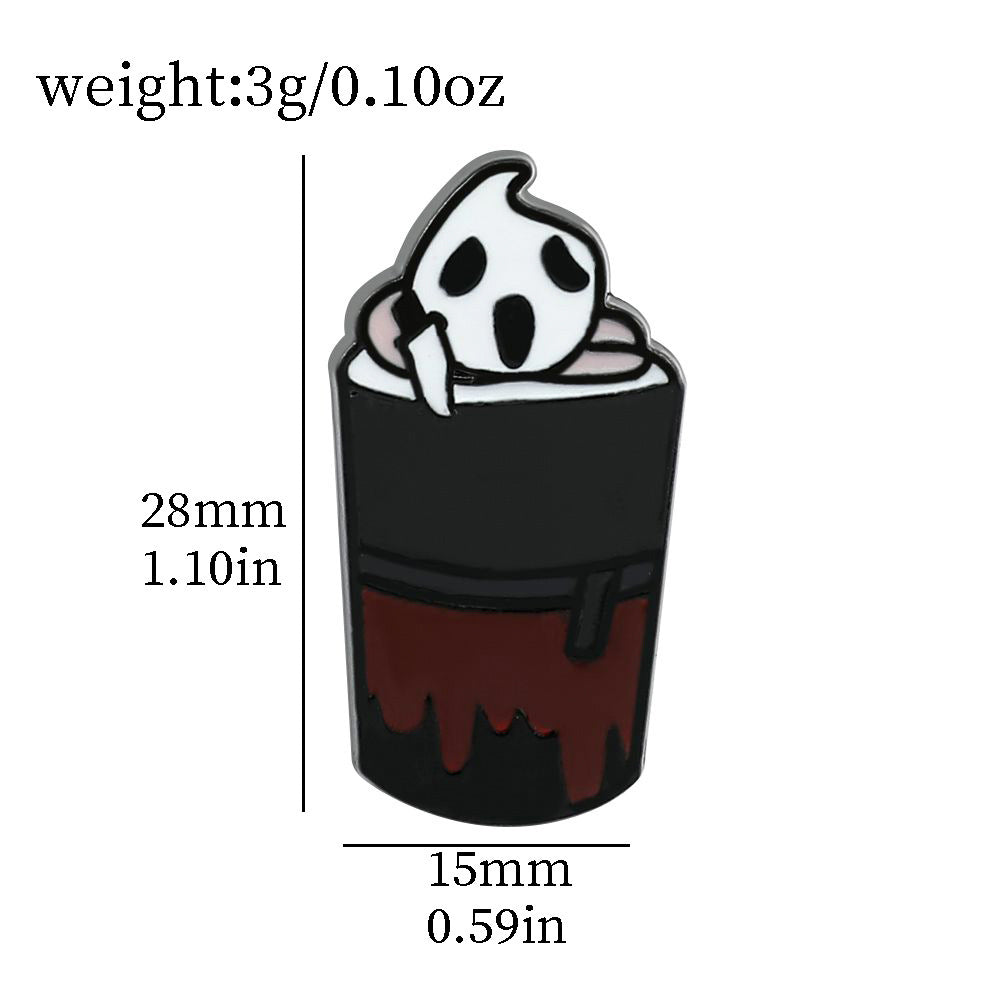 Wholesale Halloween milk tea cup shape  brooch