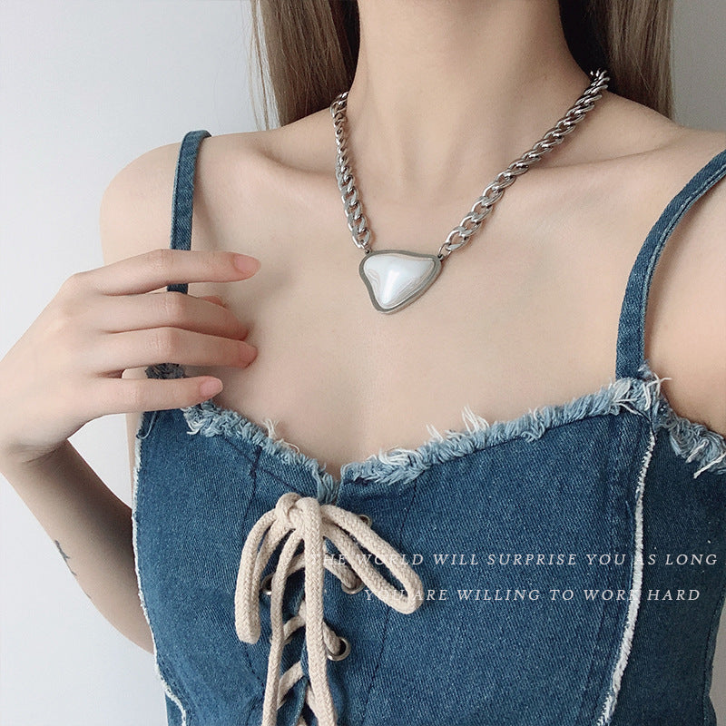Wholesale Baroque Pearl Crystal Necklace Collarbone Chain Choker Necklace ACC-NE-Miaosi010