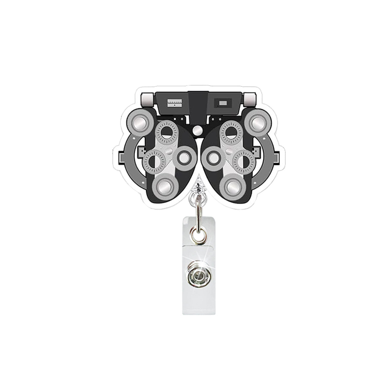 Wholesale Trendy Acrylic Retractable Rotating Badge Reel with Clip,  Boutique ID Badge Holder for Hospital Staff