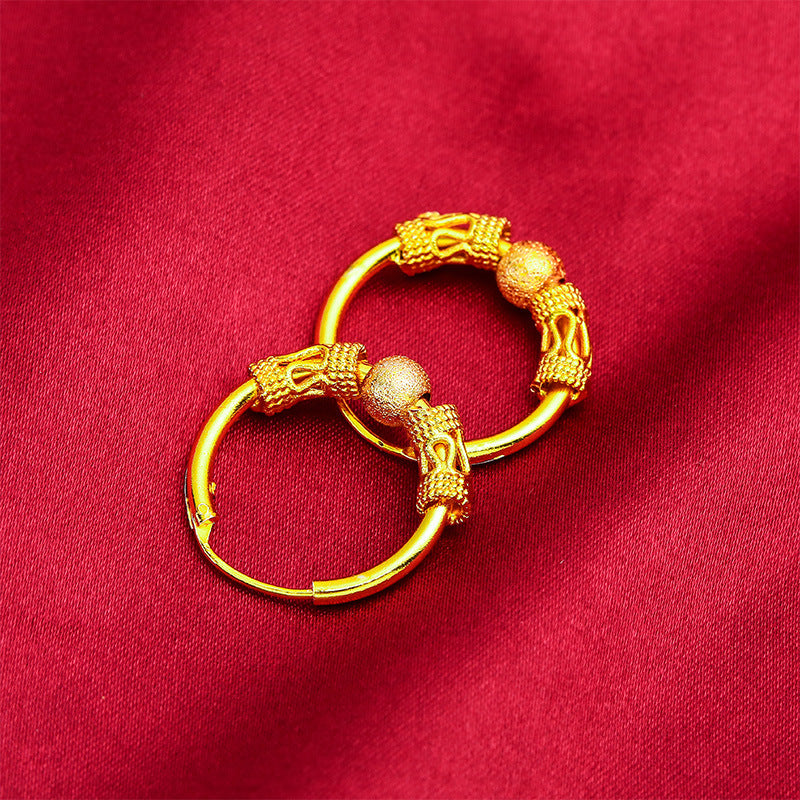 Wholesale Lucky Beads Gold Lucky Beads Earrings