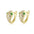 Wholesale exaggerated micro-inlaid zircon metal texture snake earrings