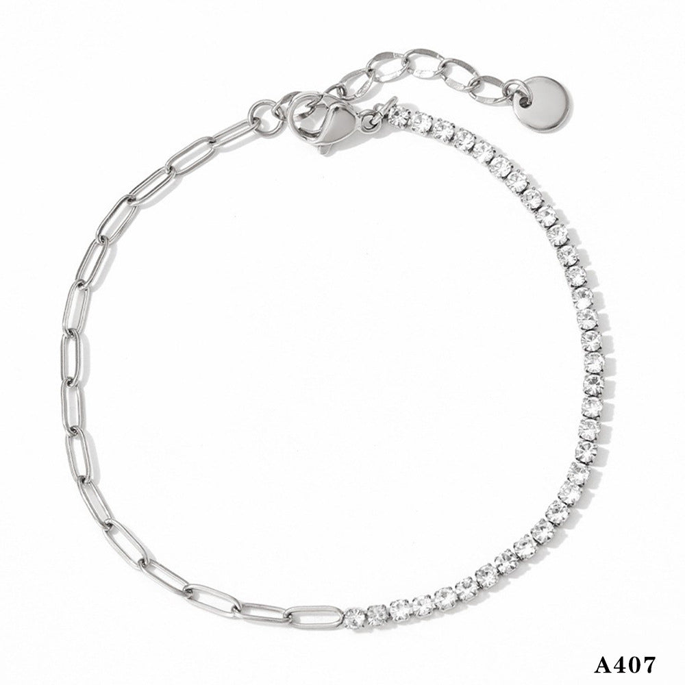 Wholesale  fashion minimalist design stainless steel ankle