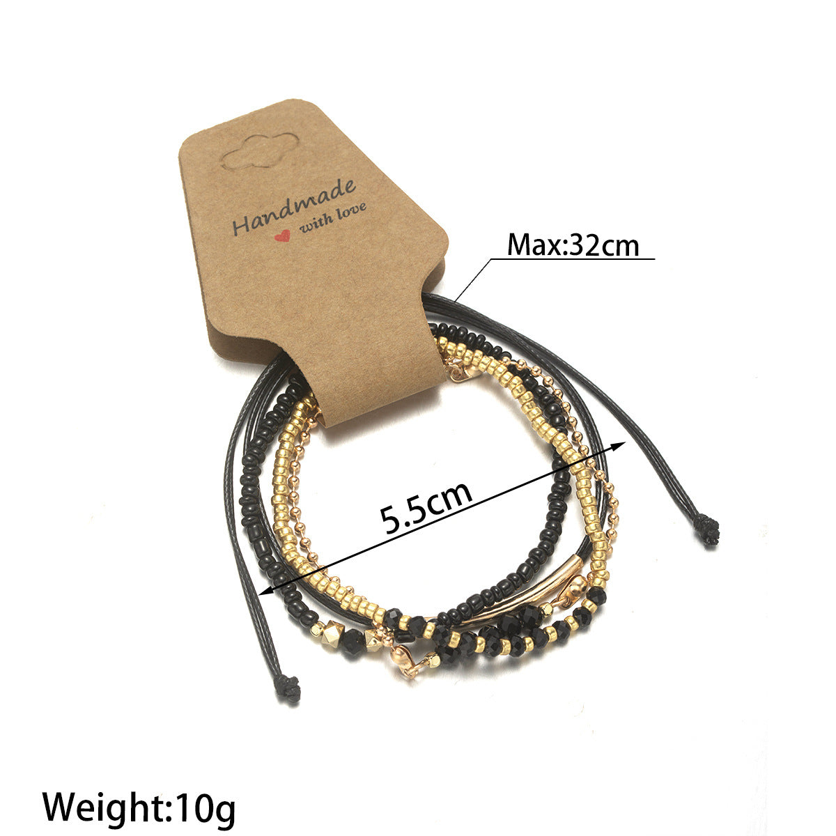 Wholesale crystal beads arc tube beads hand woven bracelet  set