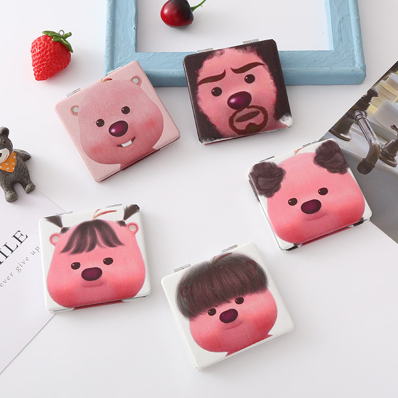 Wholesale Cartoon Cute Folding Mirror Portable Makeup Mirror ACC-MR-Haic005