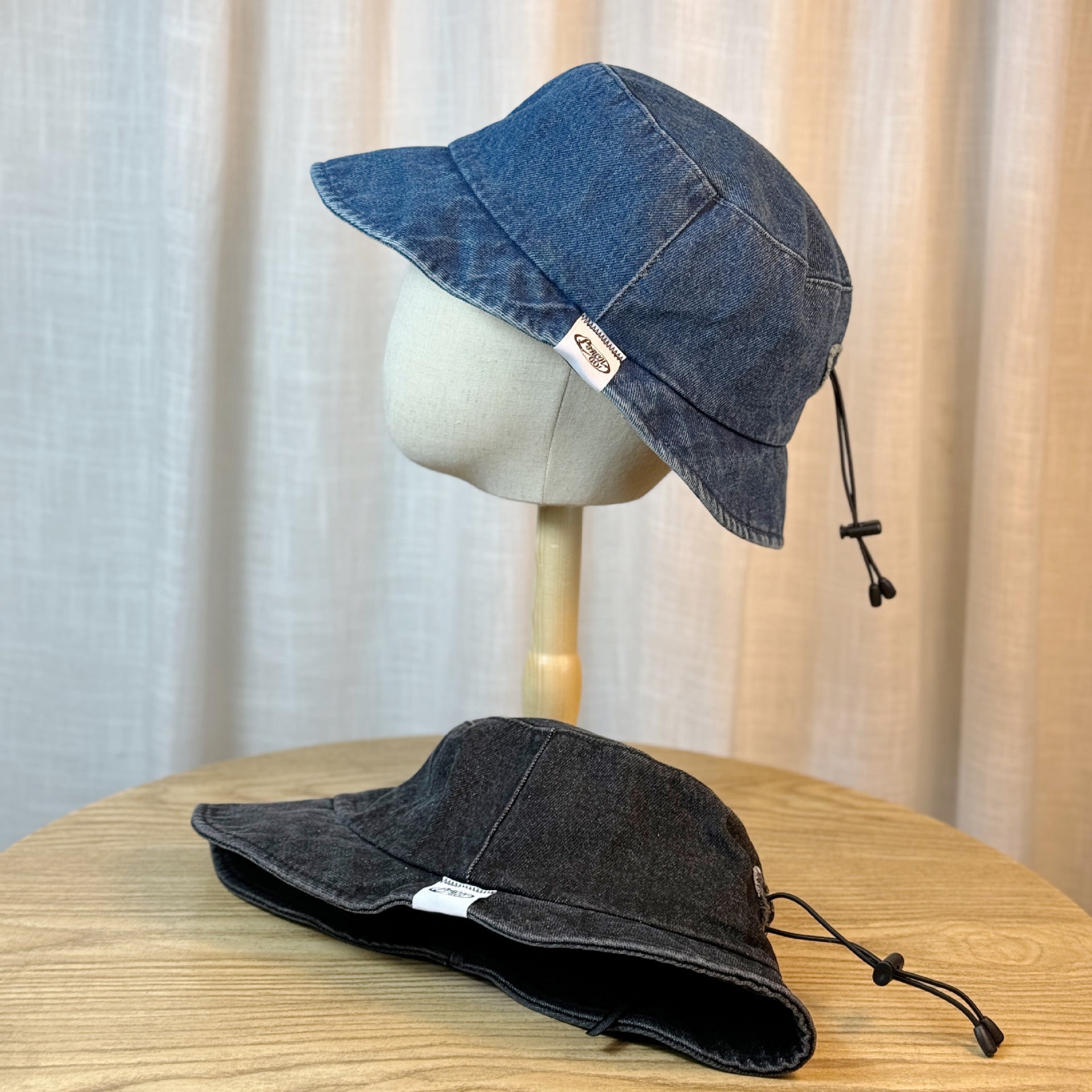 Wholesale Sunshade Fisherman Hat  Denim Sunscreen Hat Bucket Hat