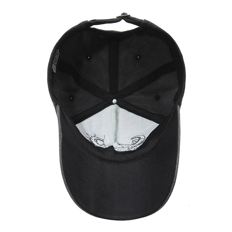 Wholesale Retro Bull Head Baseball Cap Washed Cowboy Peaked Cap Hat ACC-HT-YiShangmei001