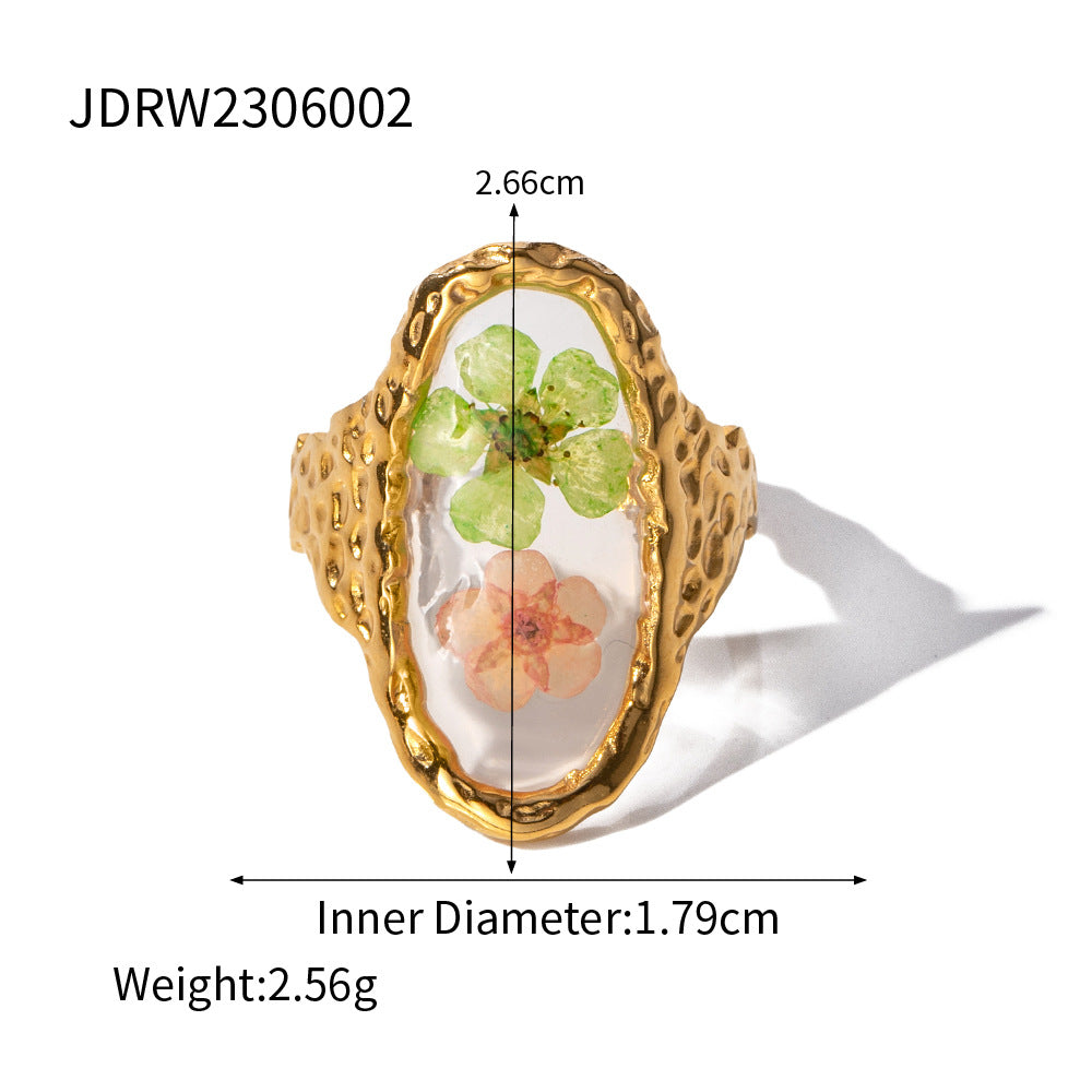 Wholesale Eternal Flower Series Stainless Steel Ring ACC-RS-Wanx001