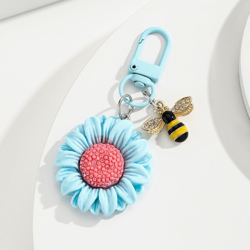 Wholesale Stylish Resin Sunflower Keychain,  Cute Phone Accessory for Everyday Use