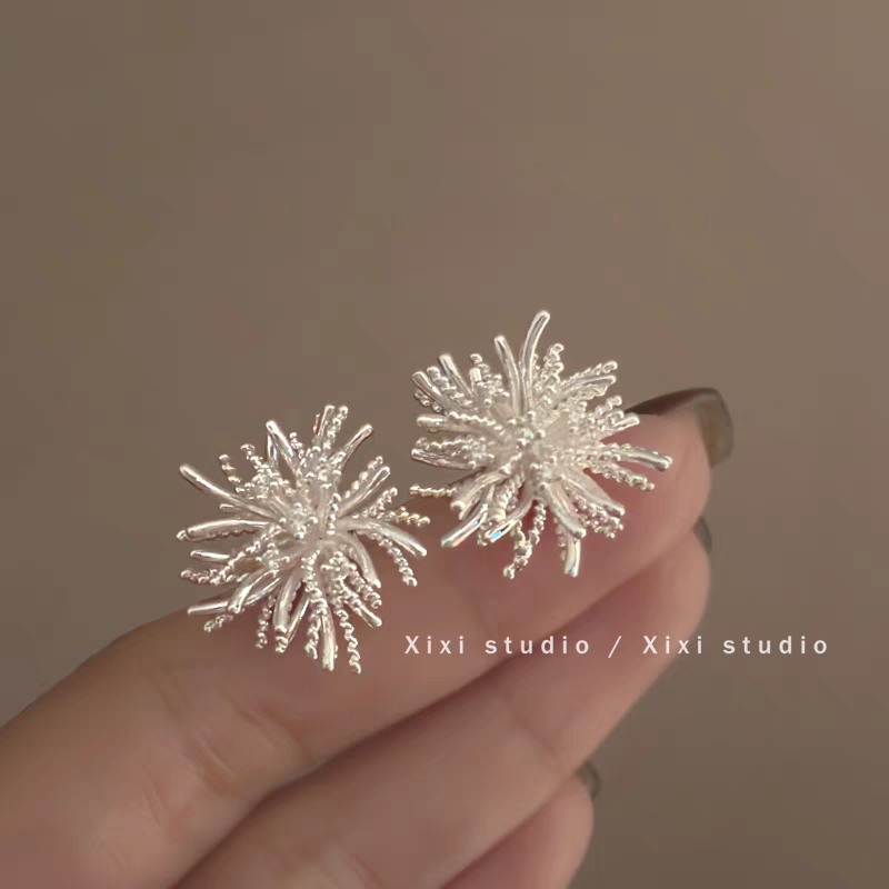 Wholesale Sparkling Firework Earrings Trendy Party Jewelry Fashion Accessory for Women Gift Boutique