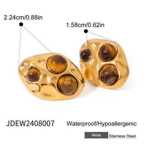 Wholesale Stainless Steel Tiger Eye Stone Ring