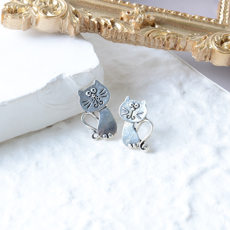 Wholesale  retro design cat earrings