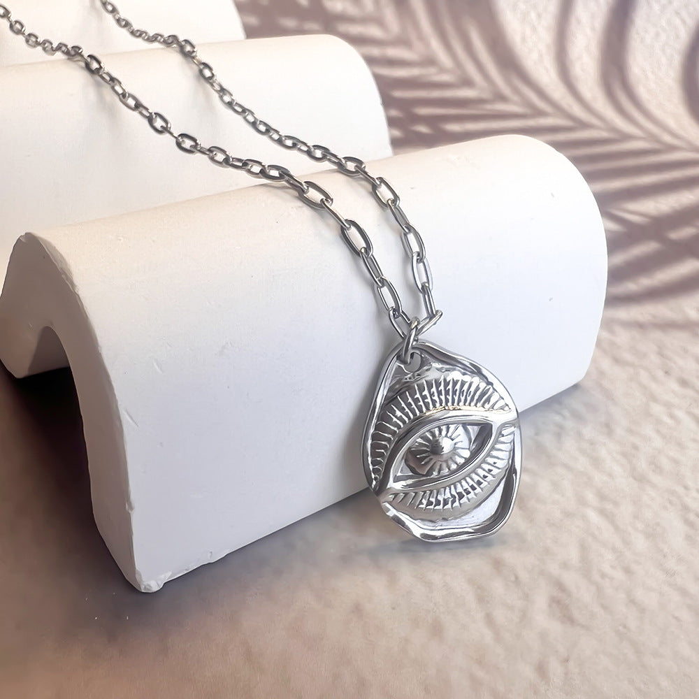 Wholesale Vintage Eye of Horus Pendant Stainless Steel Necklaces ACC-NE-Youbi004