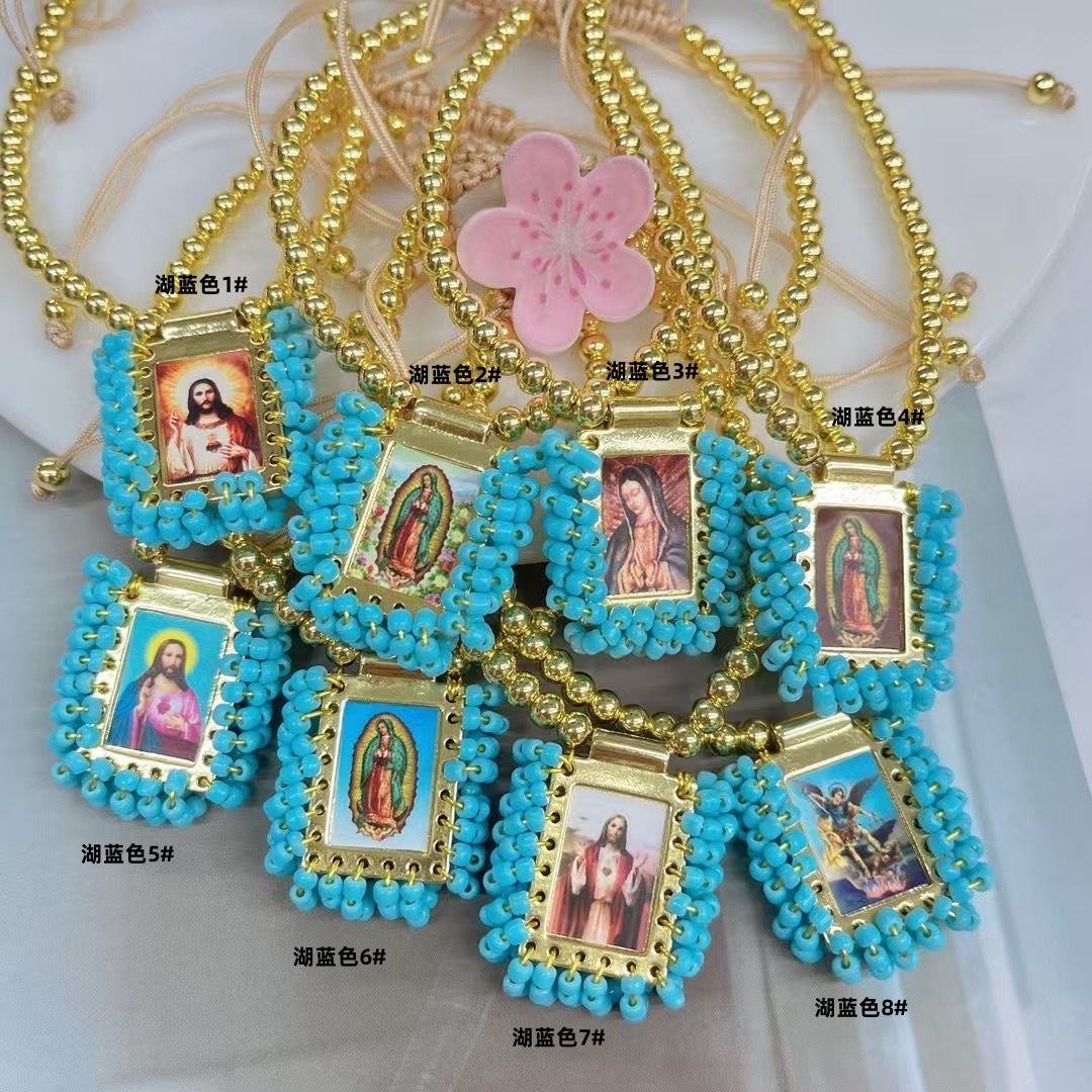 Wholesale Handmade Square Religious Figure Bracelet