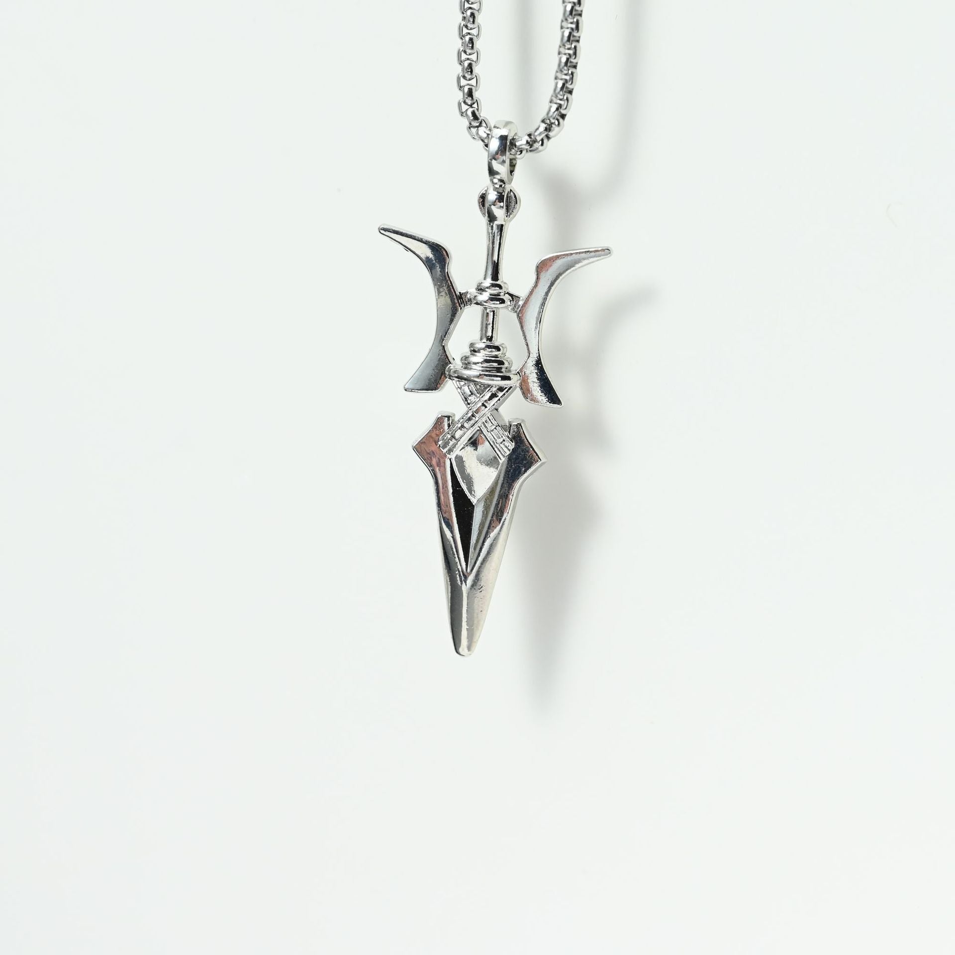 Wholesale Zinc Alloy Fangtian Halberd Pendant Necklace Ancient Chinese Hip Hop Style Fashion Jewelry Gift For Resale