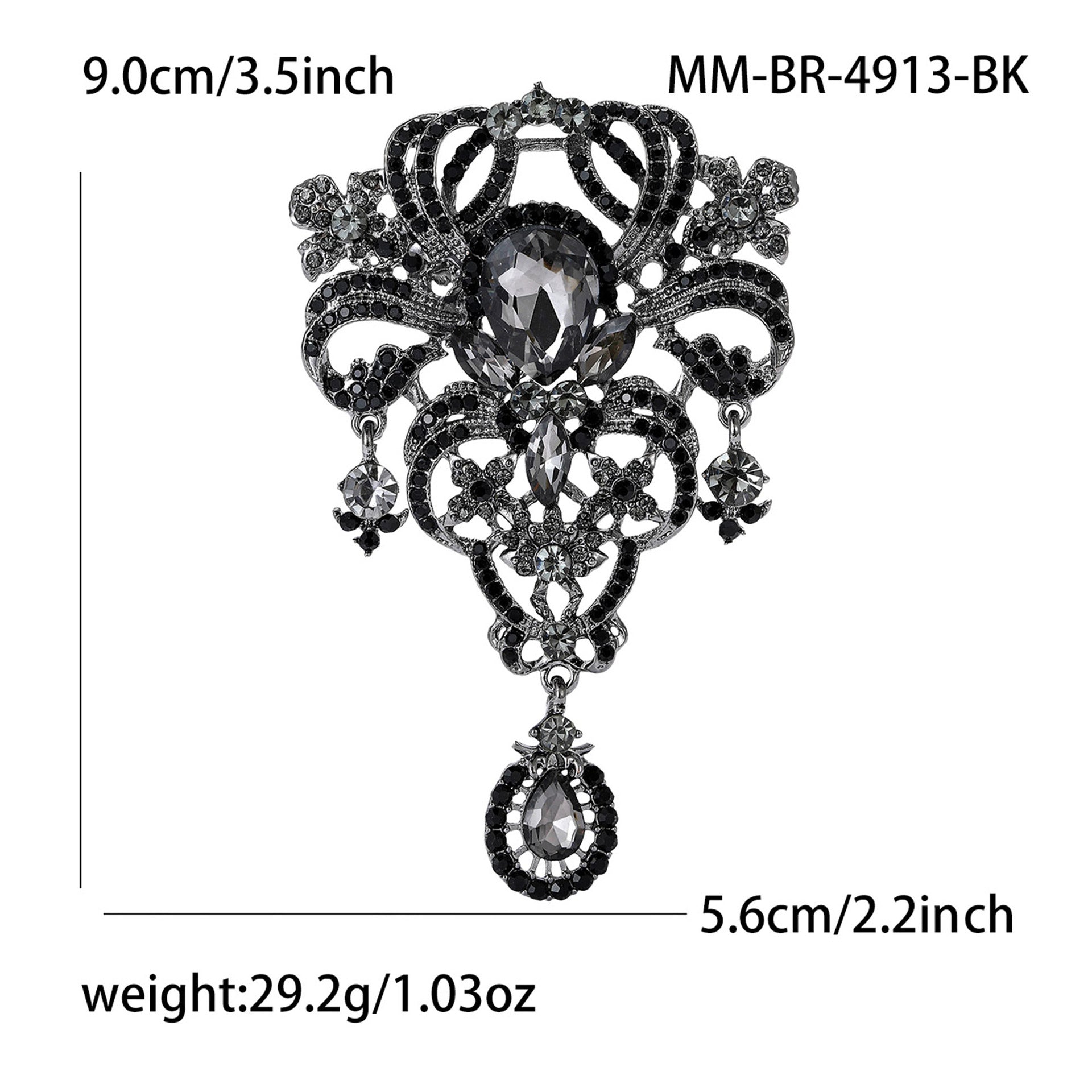 Wholesale Royal Palace Gold Alloy Brooch Pin With Glass Women S Fashion Jewelry Accessory Resale
