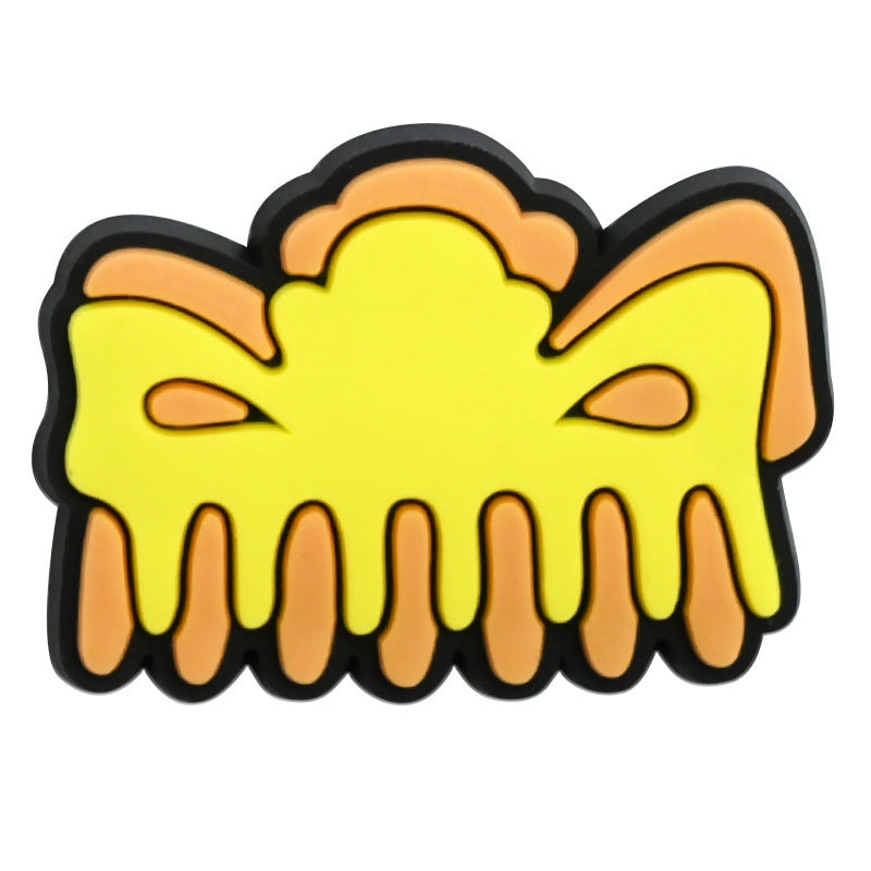 Wholesale Random 100pcs  salon-style clogs PVC Soft Rubber Shoe Buckle Decoration