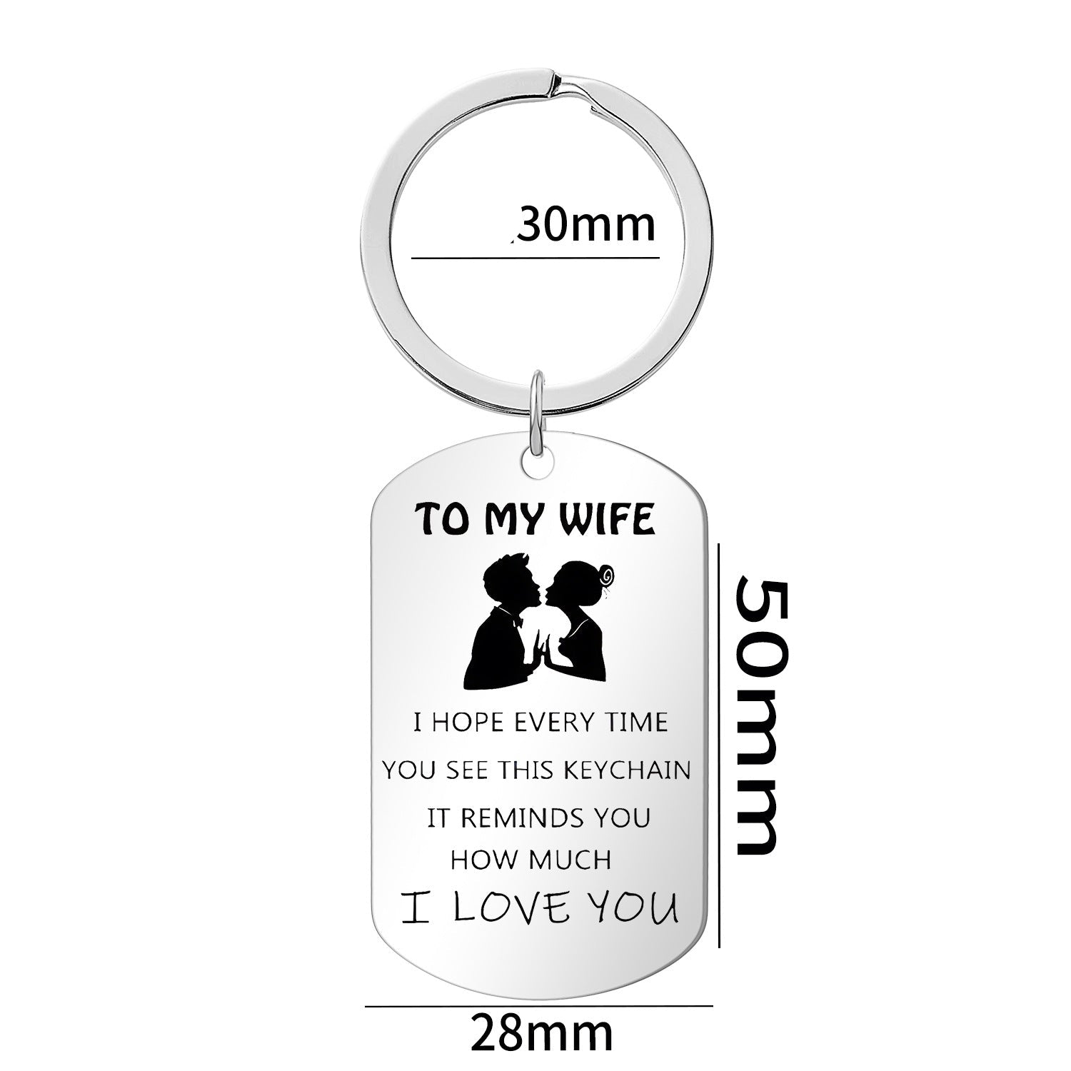 Wholesale Valentine's Day I Love You Stainless Steel Keychain
