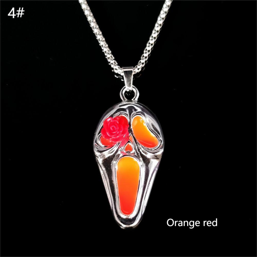 Wholesale   Exaggerated Luminous Skull Pendant  Necklace