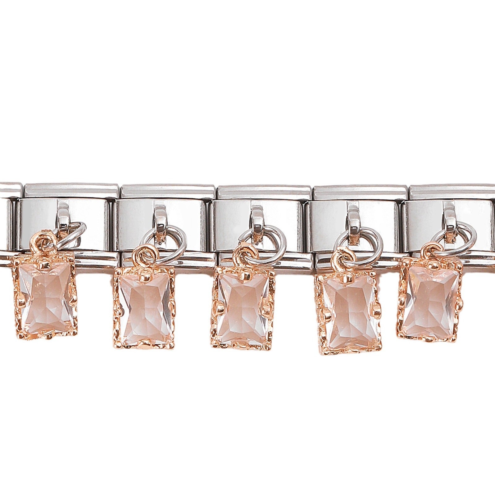 Wholesale Italian Charm Bracelet 9mm DIY Splicing Removable Stainless Steel Color Square Series Composable Bracelet ACC-BT-XY046