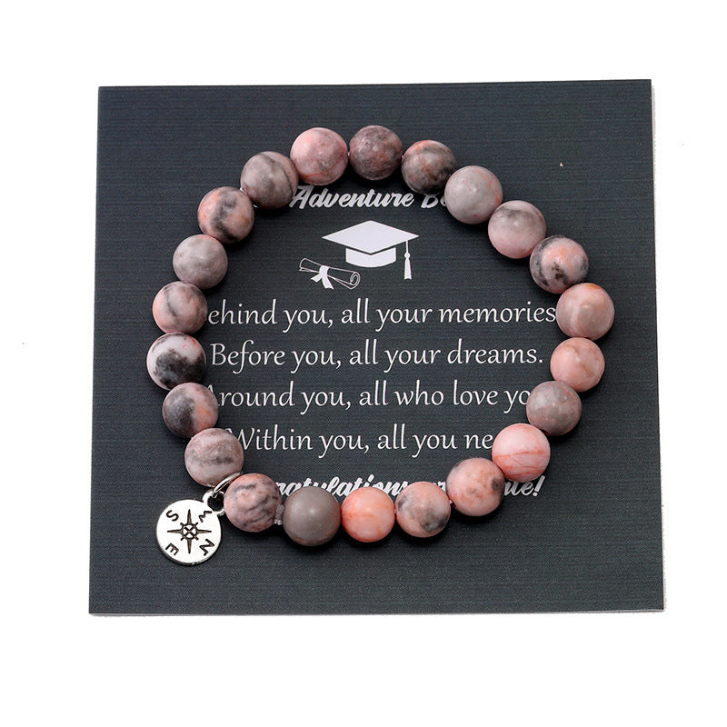 Wholesale  colorful emperor stone compass beaded bracelet