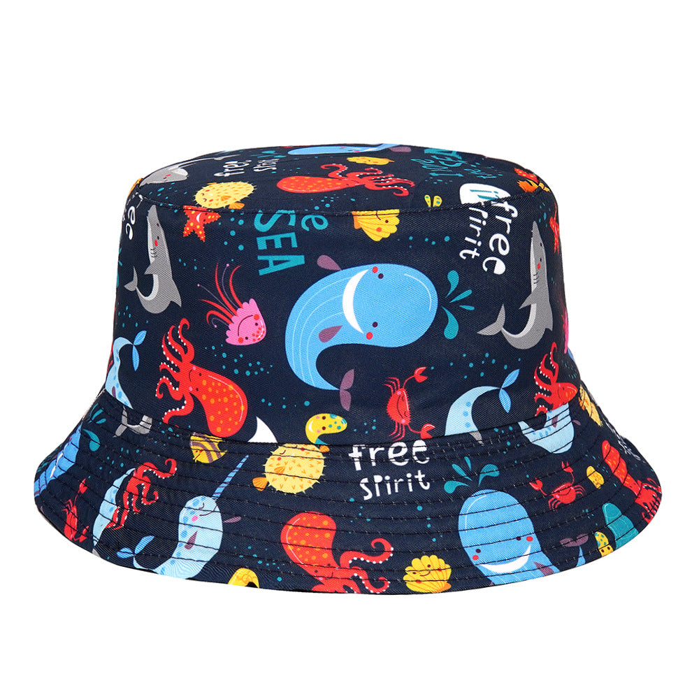 Wholesale Cartoon anime double sided fisherman hat bucket hat