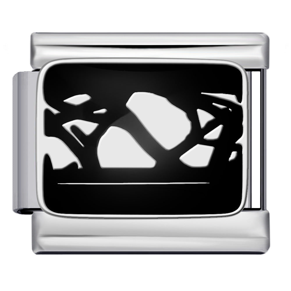 Wholesale Italian modular  titanium steel drip welding pattern DIY bracelet