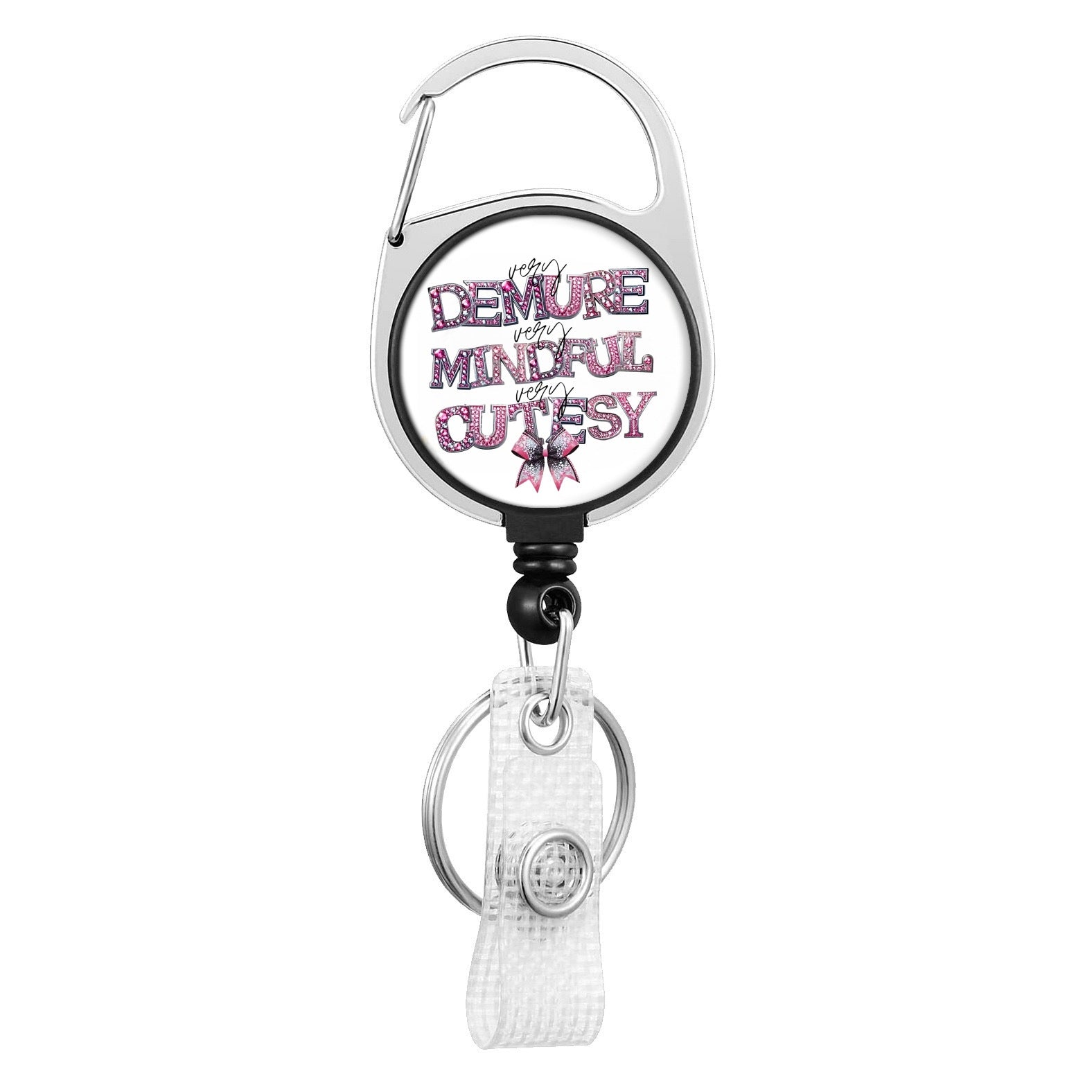 Wholesale Medical Series Acrylic Retractable Rotating Badge Keychain