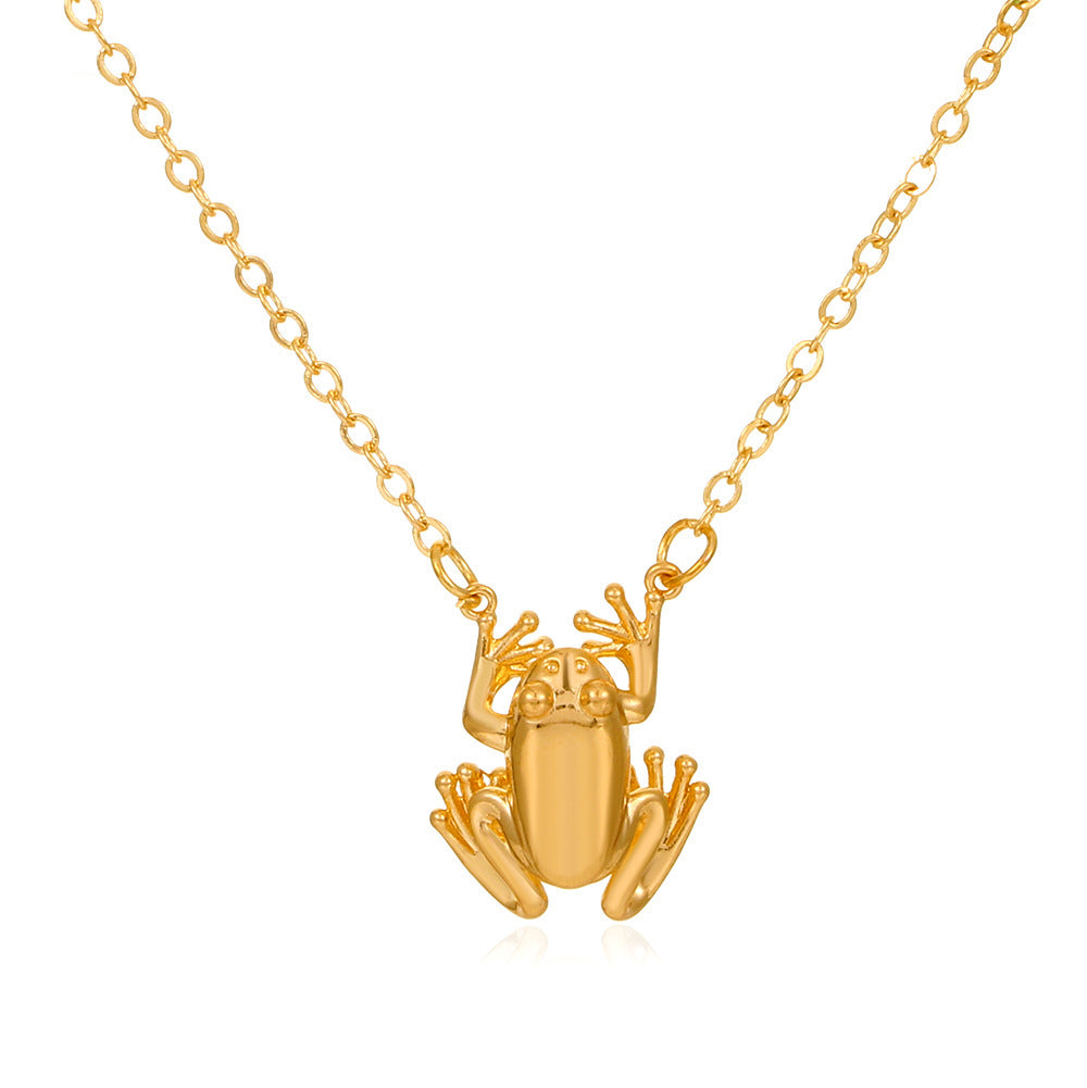 Wholesale Cartoon Creative Frog Pendant Necklace