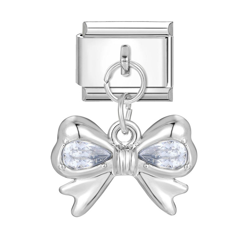 Wholesale Italian Charm Bracelet 9mm DIY Splicing Removable Stainless Steel Romantic Pendant Composable Bracelet