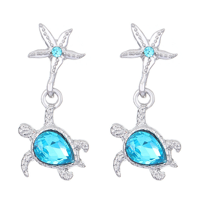 Wholesale Starfish Blue Turtle Summer Ocean Theme Earrings ACC-ES-ChengJing004