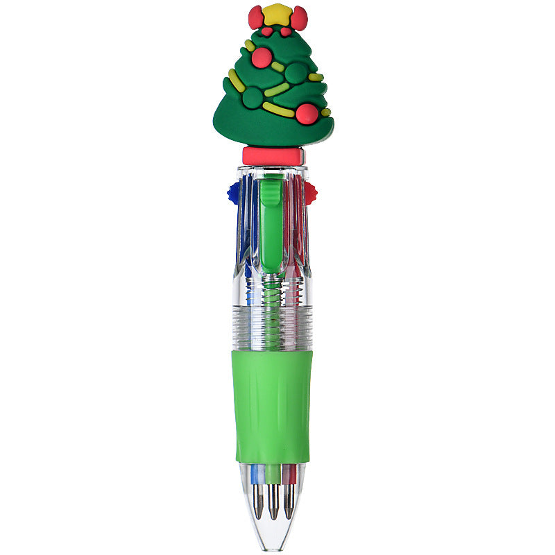Wholesale Cute cartoon Christmas four-color ballpoint pen