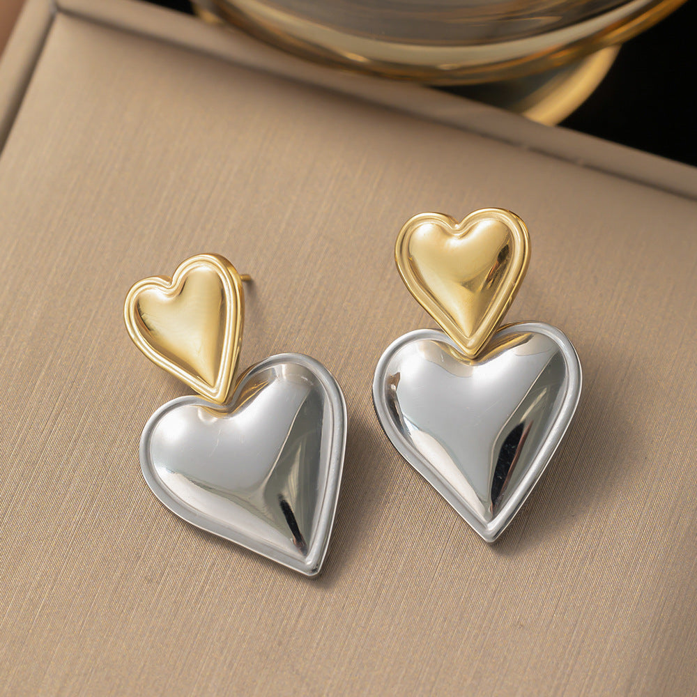 Wholesale Exaggerated Earrings Retro Simple Stainless Steel Earrings Statemente Earrings Vintage Earrings ACC-ES-Yibao001