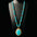 Wholesale Natural Large Turquoise Pendant Sweater Necklace