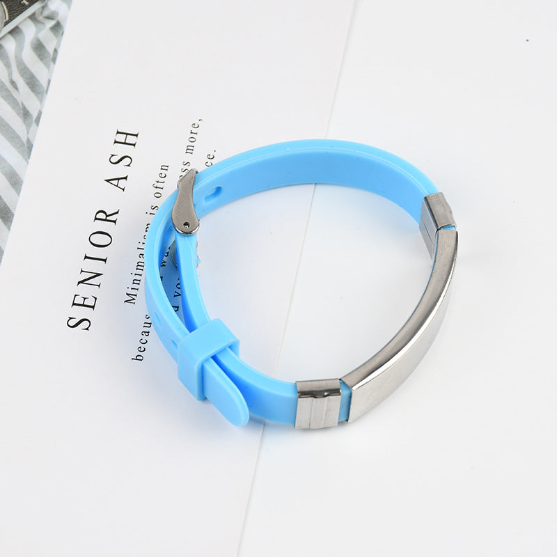 Wholesale Stainless Steel Silicone Bracelet