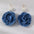 Wholesale Camellia denim blue fabric earrings
